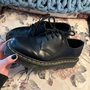 black doc martens 1461 BEX SMOOTH LEATHER OXFORD SHOES